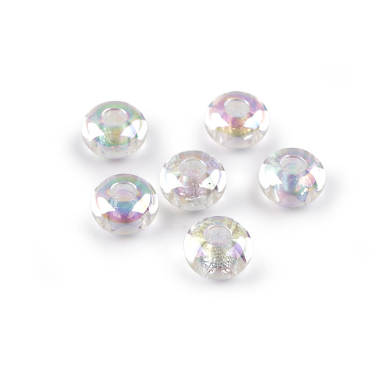 Perles breloques en plastique, ø 13 mm, avec effet ab - Blanc jaune (30 Pièces) Perles breloques en plastique, ø 13 mm, avec effet ab - Blanc jaune (30 Pièces)