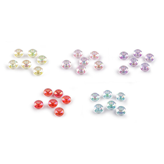 Perles breloques en plastique, ø 13 mm, avec effet ab - Blanc jaune (30 Pièces) Perles breloques en plastique, ø 13 mm, avec effet ab - Blanc jaune (30 Pièces)