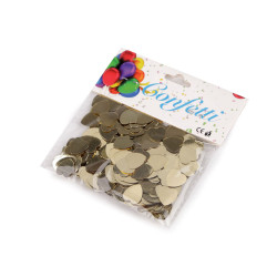 Konfetti serduszka - na urodziny, wesele, imprezę - Złoty jasny (1 Torba)