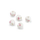 Porcelán gyöngy virággal ø10 mm - Lilarózsás (5 Darabok) Porcelán gyöngy virággal ø10 mm - Lilarózsás (5 Darabok)