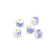 Porcelán gyöngy virággal ø10 mm - Lilarózsás (5 Darabok) Porcelán gyöngy virággal ø10 mm - Lilarózsás (5 Darabok)