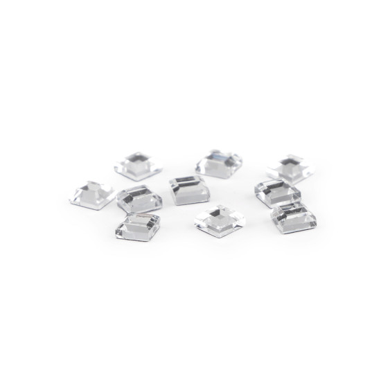 Termodżety hotfix kwadrat prosty szlif 4x4 mm - Crystal (20 Gramy)