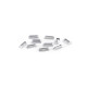 Termodżety hotfix prostokąt prosty szlif 3x7 mm - Crystal (6 Gramy)