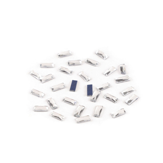 Termodżety hotfix prostokąt prostokąt szlifowana cała powierzchnia 3x7 mm - Crystal (20 Gramy) Termodżety hotfix prostokąt prostokąt szlifowana cała powierzchnia 3x7 mm - Crystal (20 Gramy)