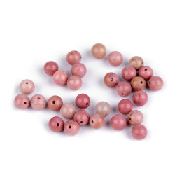 Ásvány gyöngy rodonit ø6 mm - Pink (10 Darabok)