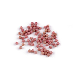 Ásvány gyöngyök rodonit ø4 mm - Pink (192 Darabok)