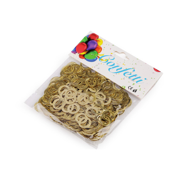 Confetti rings - for party, wedding, celebration - Gold lt. (12 Bags) Confetti rings - for party, wedding, celebration - Gold lt. (12 Bags)