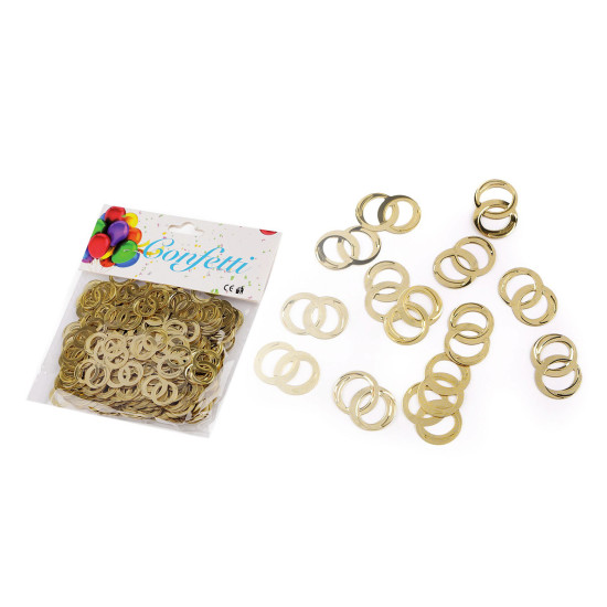 Confetti rings - for party, wedding, celebration - Gold lt. (12 Bags) Confetti rings - for party, wedding, celebration - Gold lt. (12 Bags)