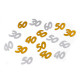 Konfetti cyfry 30; 40; 50; 60 - na urodziny, na rocznicę - Srebrny (1 Torba) Konfetti cyfry 30; 40; 50; 60 - na urodziny, na rocznicę - Srebrny (1 Torba)