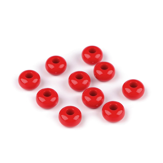 Plastic beads with large hole ø15 mm decorative - Cream lightest (10 Pieces) Plastic beads with large hole ø15 mm decorative - Cream lightest (10 Pieces)