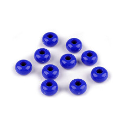 Dekorative kunststoffperlen mit großem loch, ø 15 mm - Blau (10 Stücke)