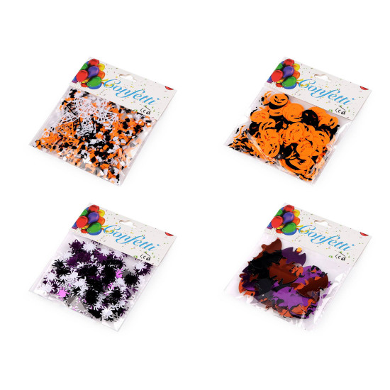 Konfetti halloween - pająk, nietoperz, dynia, pajęczyna - Mix (1 Torba) Konfetti halloween - pająk, nietoperz, dynia, pajęczyna - Mix (1 Torba)