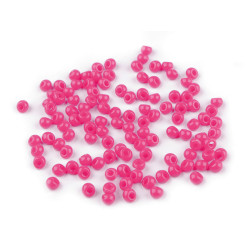Plastic beads drops 4.7x5.3 mm - Pink neon (10 Grams)