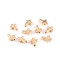 Plastic beads / components for jewelry making 12x15 mm, cross, metallic - Gold (10 Pieces)