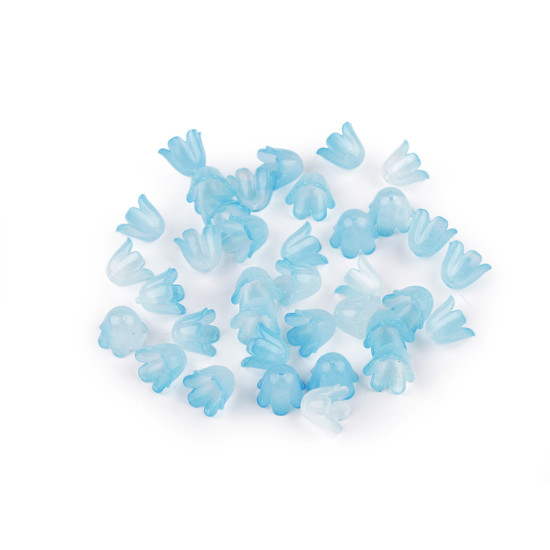 Koraliki plastikowe dzwoneczek barwione 9x11 mm - Malinowy (100 Gramy) Koraliki plastikowe dzwoneczek barwione 9x11 mm - Malinowy (100 Gramy)