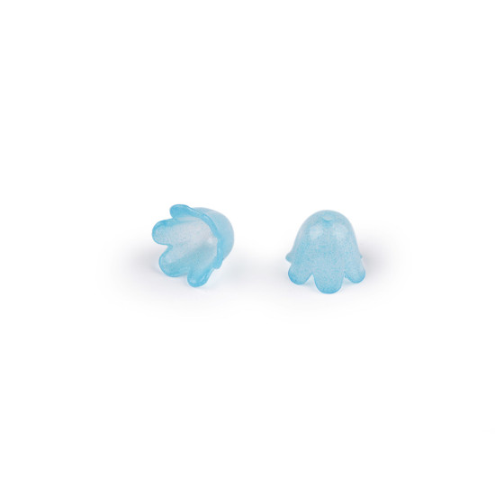 Koraliki plastikowe dzwoneczek barwione 9x11 mm - Malinowy (100 Gramy) Koraliki plastikowe dzwoneczek barwione 9x11 mm - Malinowy (100 Gramy)