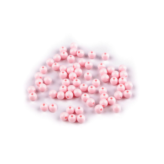 Mărgele de plastic ø6 mm - Alb (10 Grame) Mărgele de plastic ø6 mm - Alb (10 Grame)
