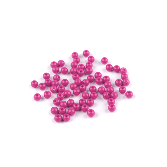 Mărgele de plastic ø6 mm - Alb (10 Grame) Mărgele de plastic ø6 mm - Alb (10 Grame)