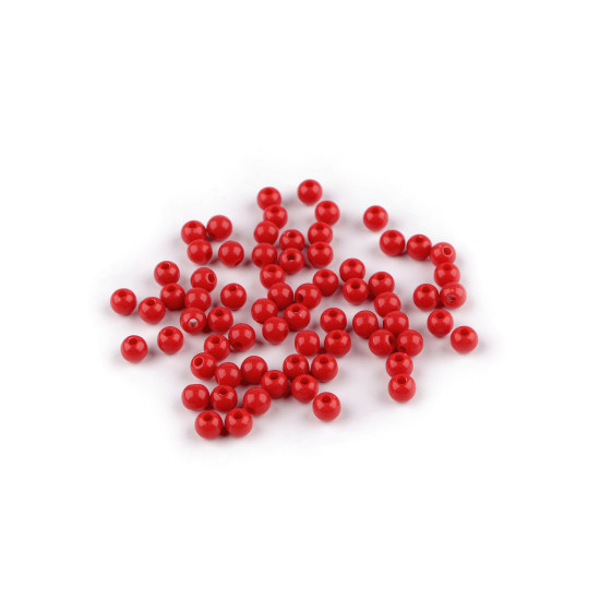 Mărgele de plastic ø6 mm - Alb (10 Grame) Mărgele de plastic ø6 mm - Alb (10 Grame)