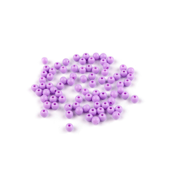 Mărgele de plastic ø6 mm - Alb (10 Grame) Mărgele de plastic ø6 mm - Alb (10 Grame)