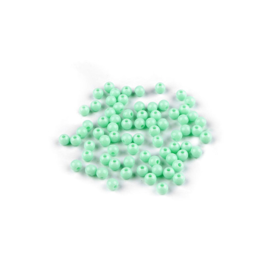 Mărgele de plastic ø6 mm - Alb (10 Grame) Mărgele de plastic ø6 mm - Alb (10 Grame)