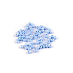 Mărgele de plastic ø6 mm - Albastru deschis (10 Grame)