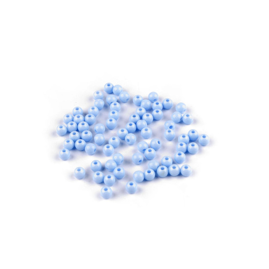 Mărgele de plastic ø6 mm - Alb (10 Grame) Mărgele de plastic ø6 mm - Alb (10 Grame)