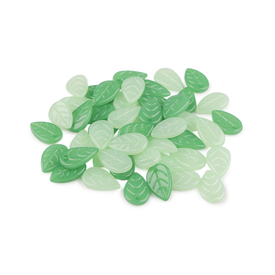 Plastic beads, leaves - Mix (20 Grams) Plastic beads, leaves - Mix (20 Grams)