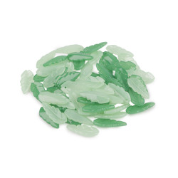 Koraliki plastikowe listki - Mix (100 Gramy)