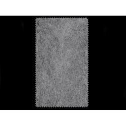 Iron-on non-woven interfacing novopast 20+15+15g/m²,width 90 cm, double sided - White (1 Meter)