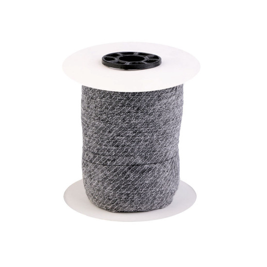 Fusible interfacing band w/h thread - Black (100 Meters) Fusible interfacing band w/h thread - Black (100 Meters)
