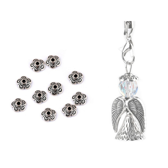 Capăcele decorative din metal ø8 mm - Platinum (100 Bucăți) Capăcele decorative din metal ø8 mm - Platinum (100 Bucăți)