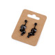 Jablonec jewelery earrings - Black (1 Pair) Jablonec jewelery earrings - Black (1 Pair)