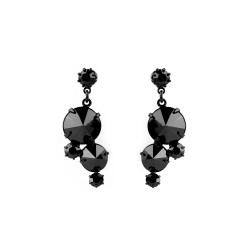 Jablonec jewelery earrings - Black (1 Pair)