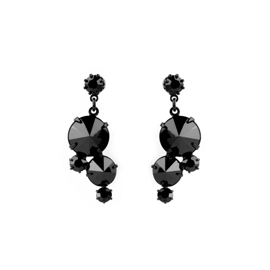 Jablonec jewelery earrings - Black (1 Pair) Jablonec jewelery earrings - Black (1 Pair)