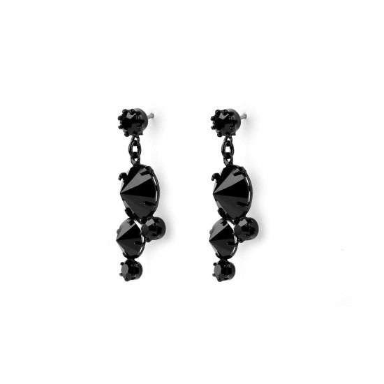 Jablonec jewelery earrings - Black (1 Pair) Jablonec jewelery earrings - Black (1 Pair)