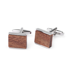 Caja de regalo con gemelos de madera - Marrón (1 Caja)