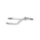 Stainless steel lobster clasp / carabiner with an extension chain - Platinum (1 Set) Stainless steel lobster clasp / carabiner with an extension chain - Platinum (1 Set)