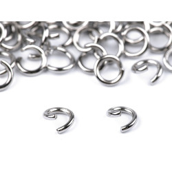 Anneau de saut en acier inoxydable, ø 5 mm - Platine (100 Grammes)