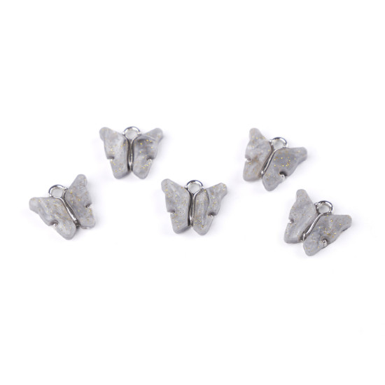 Fém medál / cipzár húzóka pillangó gyöngyös 13x15 mm - Púderrózsaszín (5 Darabok) Fém medál / cipzár húzóka pillangó gyöngyös 13x15 mm - Púderrózsaszín (5 Darabok)