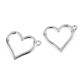 Zawieszka serce 21x25 mm - Platyna (5 Sztuki) Zawieszka serce 21x25 mm - Platyna (5 Sztuki)