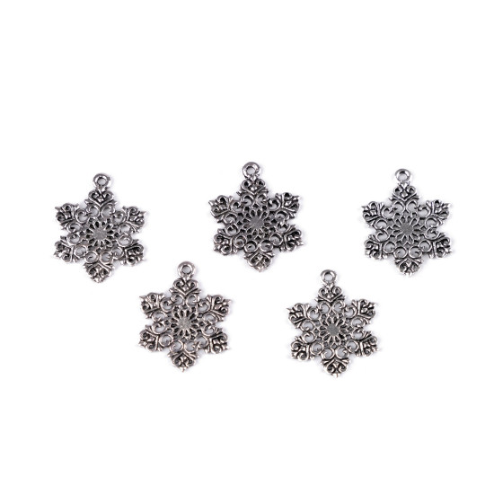 Anhänger schneeflocke ø 19 mm - Platine (5 Stücke) Anhänger schneeflocke ø 19 mm - Platine (5 Stücke)