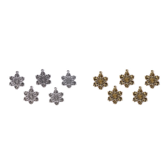 Anhänger schneeflocke ø 19 mm - Platine (5 Stücke) Anhänger schneeflocke ø 19 mm - Platine (5 Stücke)