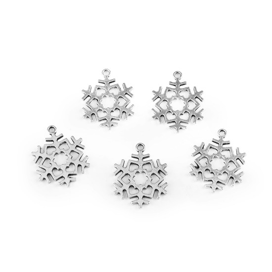 Anhänger schneeflocke ø 25 mm - Gold (5 Stücke) Anhänger schneeflocke ø 25 mm - Gold (5 Stücke)
