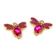 Dekoratív rész / medál vágott kövekkel pillangó / rovar 21x26 mm - Fuchsia (2 Darabok) Dekoratív rész / medál vágott kövekkel pillangó / rovar 21x26 mm - Fuchsia (2 Darabok)