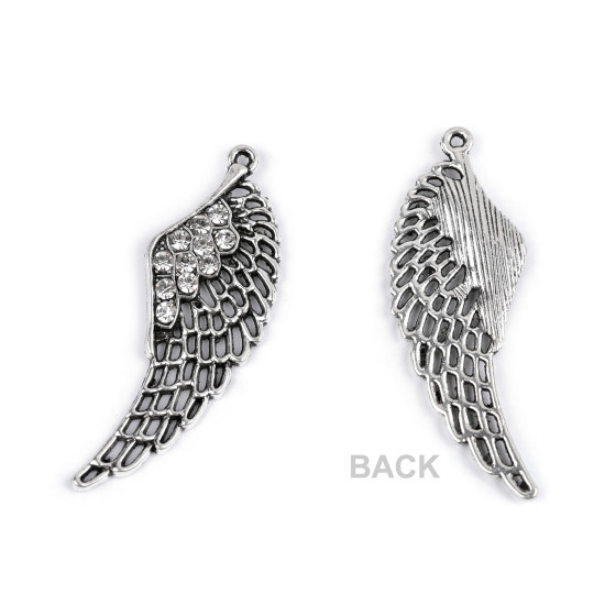 Anhänger flügel mit geschliffenen steinchen 17 x 48 mm - Platine (2 Stücke) Anhänger flügel mit geschliffenen steinchen 17 x 48 mm - Platine (2 Stücke)