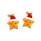 Christmas pendant - star, tree, reindeer - Gold (2 Pieces)