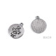 Angyal fityegő ø16mm medál - Platina (5 Darabok) Angyal fityegő ø16mm medál - Platina (5 Darabok)