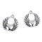 Angyalszárny medál / szív 22x25 mm - Platina (2 Darabok)