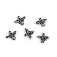 Mini bee pendant/zipper puller - Platinum (10 Pieces)
